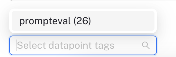Screenshot: Showing the tag "prompteval" with a count of 26